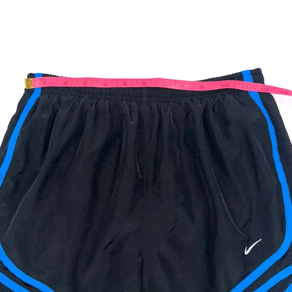 Nike Dri-Fit Black Blue Tempo Athletic Running Shorts Size Small